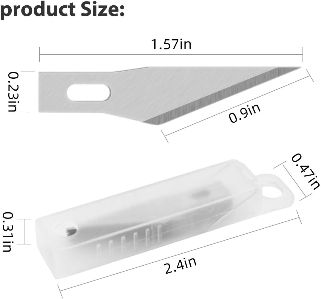 DIYSELF 1 Pcs Craft Knife Hobby Knife with 11 Pcs Stainless Steel Blade Kit, 1pcs Steel 15CM Ruler for Art, Scrapbooking, Stencil (Purple)