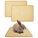 Oncpcare 2PCS Rabbit Scratch Mat Natural Bunny Scratching Pad Claws and Teeth Care Rabbit Mats for Cages Chew Toys for Bunny Pet Cage Bedding for Biting Sleeping Nesting, 16x12