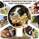 SIHRMIU Dog Chew Toys for Aggressive Chewers, 2 Pack, for Medium/Large Breed, Tough Almost Indestructible Dog Bones for Teeth Cleaning, Training, Boredom and Stimulating