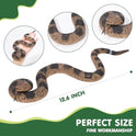 2Pcs Realistic Fake Snakes for Garden, Keep Birds & Squirrels Away, Lifelike Snake Toy, Rattlesnake Prank Prop for Halloween, Outdoor Yard Decorations