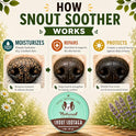 Natural Dog Company Snout Soother Dog Nose Balm – Moisturizing Care for Dry, Crusty, Cracked Noses with Coconut Oil & Shea Butter, Lick Safe Dog Snout Balm for All Breeds - 1 oz Tin