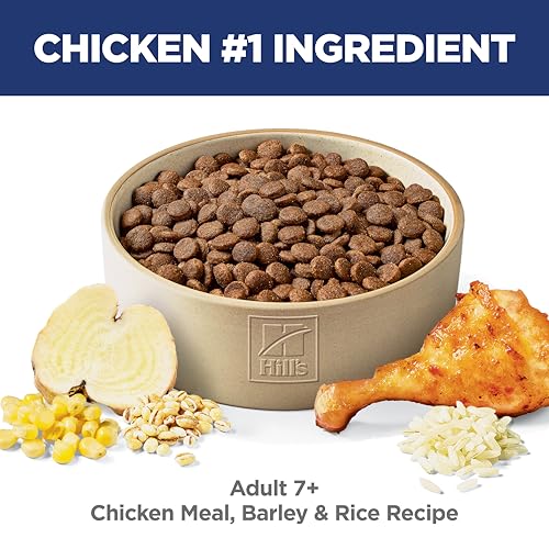Hill's Science Diet Adult 7+ Dry Dog Food, Chicken Meal, Barley, & Rice, 33 lb. Bag