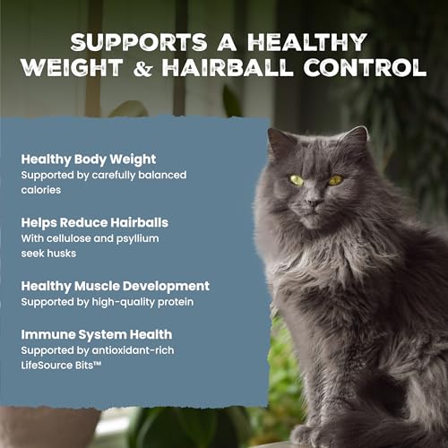 Blue Buffalo Wilderness Chicken Natural High-Protein Grain-Free Dry Food Hairball & Weight Control for Adult Indoor Cats, Real Chicken First, Antioxidant-Rich LifeSource Bits Support Immunity, 11 lbs.