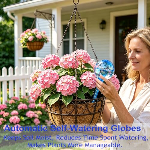 Self Watering Globes for Plant, 10pcs Auto Watering Bulb for Indoor Outdoor | Garden Potted Plant Watering Device for Vacation Plant Care, Flower Self Caring Water Conservation Device When You're Away