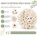 Bird Toys Sola Balls 2.36'' - 6PCS, Bird Foraging Toy, Soft Sola Atta Ball, Parrot Chew Shred Toy for Sharpening Claws and Beaks for Cockatiel, Parakeets, Conure, Love Birds, Budgie and Small Birds