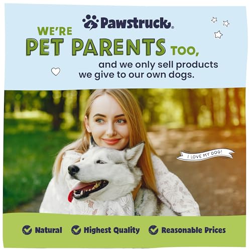 Pawstruck Natural Knee Cap Dog Bones - Treats for Aggressive Chewers, Low Fat & High Protein Chews, Beef Flavor, Long-Lasting Rawhide Alternatives - 10 Pack, Packaging May Vary