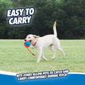 Chuckit! Rope Fetch Dog Toy - Ball on Rope Fetch and Tug-of-War Toy for Dogs - Durable EVA Rubber Construction - 5.5-inch Diameter - 18-inch Rοpe - Orange and Blue