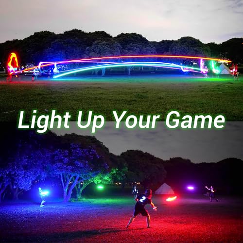 TOSY Flying Disc - 108 RGB Multicolor or 36 Monocolor LEDs, Super Bright, Smart Modes, Easter Basket Stuffers Gift, Camping Toy for Kid/Teen/Adult, Auto Light Up, Rechargeable, Waterproof, 175g