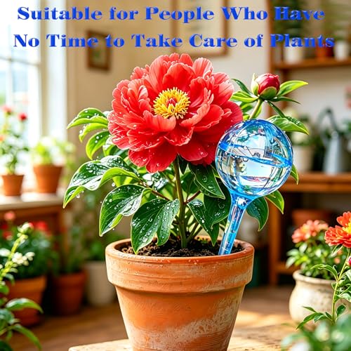 Self Watering Globes for Plant, 10pcs Auto Watering Bulb for Indoor Outdoor | Garden Potted Plant Watering Device for Vacation Plant Care, Flower Self Caring Water Conservation Device When You're Away