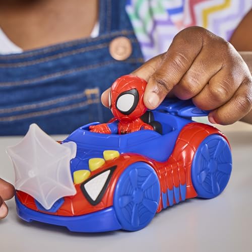 Marvel Spidey and his Amazing Friends Action Figure and Toy Vehicle 3 Pack, 3 Poseable 3-Inch Figures, 3 Vehicles, 3 Accessories, Super Hero Toys, 3+
