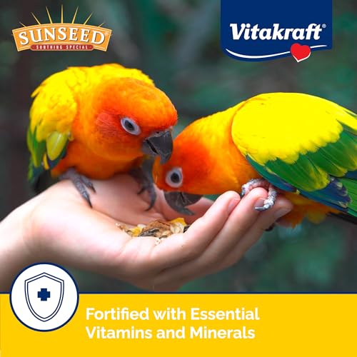 Sunseed Vita Prima Conure Food – Nutrient-Rich Blend with Fruits, Vegetables & Seeds Supports Healthy Feathers, Eyes & Active Energy – 3 lb Bag