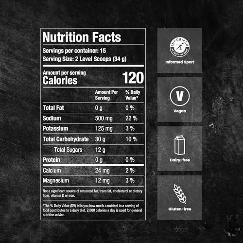 Precision Fuel PF60 Carb & Electrolyte Drink Mix Powder for Hydration & Energy - Endurance Sports Nutrition, Vegan, Hypotonic - 60g Carb, 1000mg Sodium per Litre - Mild Citrus Flavor, 1-Pack