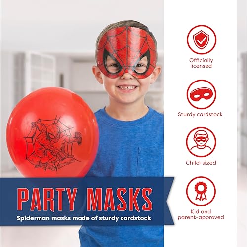 Unique Spiderman Party Favors and Birthday Decorations - Spider Man Masks - Officially Licensed