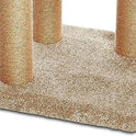 Basics Cat Tree Tower - Multi-Level Climbing Activity Center for Indoor Cats & Kittens with Scratching Posts, Platform, Jute Rope, Large (45.9"H), Beige