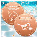 Bird Bath Purification Disk Pure Copper Outside Winter Solar Power Birdbath Heater Deicer Cage Hanging Bowl Metal Warmer Deck Railing Glass Concrete Ceramic Stone Stand Outdoor Fountain Station