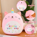 SQEQE Unicorn Cat Plush Kawaii Birthday Cat Plushies Pillow Cat Stuffed Animal Toy Soft Plushie Doll Gifts for Kids Decor(Caticorn, 8 Inch)