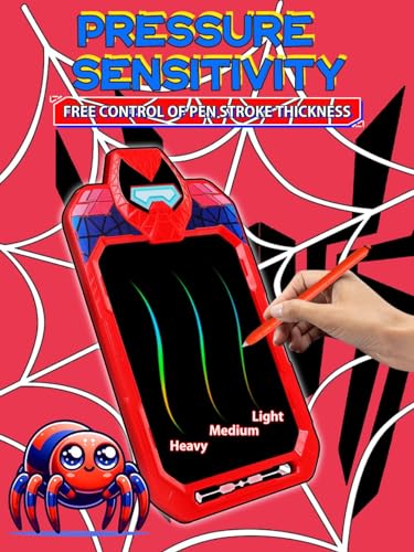 LCD Writing Tablet for Kids 10 Inch Spider Hero for Toddler 3 4 5 6 7 8 - Paint, Doodle Board, Drawing Pad - Travel Toys, Road Trip Car Activities, Birthday Christmas Gift Boys & Man