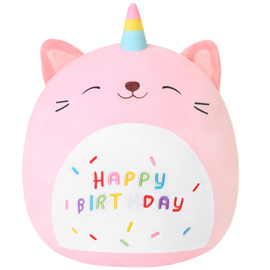SQEQE Unicorn Cat Plush Kawaii Birthday Cat Plushies Pillow Cat Stuffed Animal Toy Soft Plushie Doll Gifts for Kids Decor(Caticorn, 8 Inch)