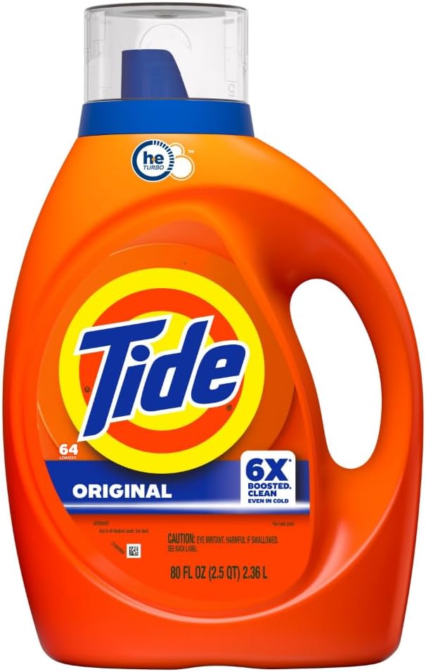 Tide Liquid Laundry Detergent, Original, 64 loads, 84 fl oz, HE Compatible (Packaging May Vary)