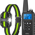 SLOPEHILL Dog Training Collar with Remote, 4200FT Electronic Shock Collar,Waterproof E-Collar with Beep, Vibration, Shock, Flash Light and No Shock Mode, Fit for Small Medium Large Dogs (Green)