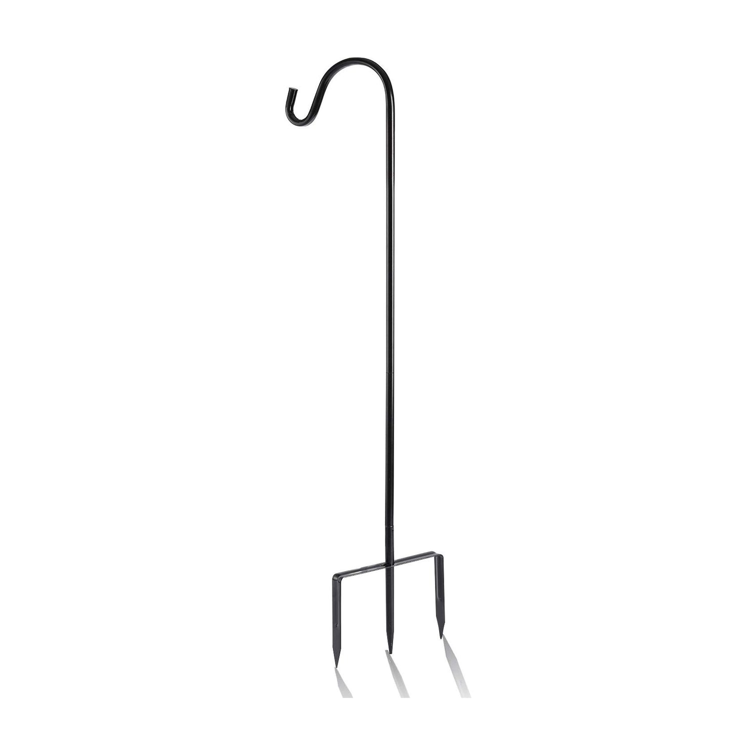 EXCMARK Shepherd Hook Adjustable Height 32/24/16’’ 1/2 inch Thick Use at Weddings, Hanging Solar Lights, Lanterns, Bird Feeders, Metal Hanger Hook (Black,32inch). U.S. Patent.