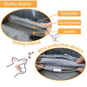 Cat Tunnel for Indoor Cats, 51×12 inch Foldable Big Cat Tunnel, Grey Suede Pet Tunnels with Two Peepholes and a Bubble Ball