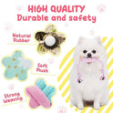 XIUGOAL Pink Puppy Toys for Boredom - 23 Pack Puppy Chew Toys for Teething, Interactive Dog Toys for Puppies, Cute Small Dog Toys with Treat Ball, Squeaky Dog Chew Toys and Ropes