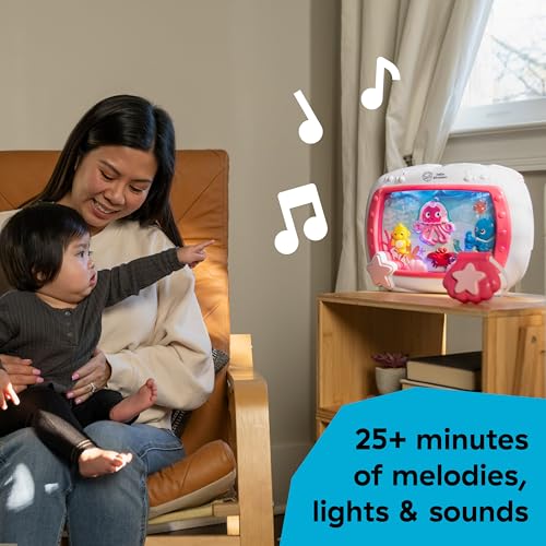 Baby Einstein Sea Dreams Soother Musical Crib Toy and Sound Machine, Pink, Newborn and up
