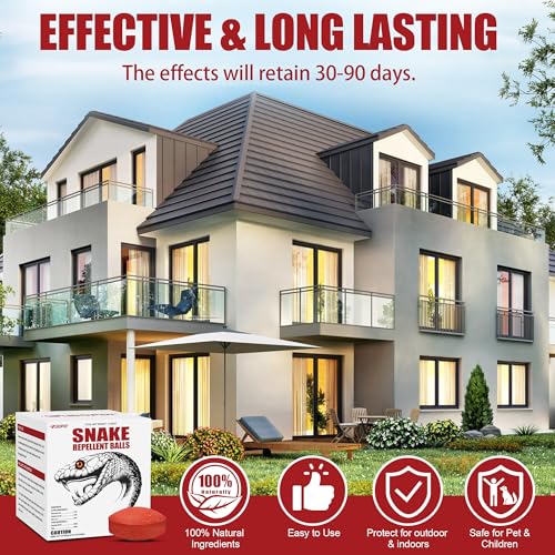 Snake Repellent for Yard, Powerful Outdoor Protection, Pet & Child Safe | Natural Snake Deterrent for Home, Garden, Camping Targets Copperhead & Rattlesnakes (12, 1 Count (Pack of 12))