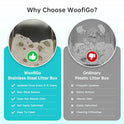 WoofiGo Enclosed Stainless Steel Cat Litter Box with Lid, XL Extra Large Litter Box for Big Cats, Metal Litter Pan High Sided, Never Absorbs Odors, Anti-Urine Leakage, Easy Cleaning, Include Scoop