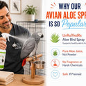 Aloe Vera Bird Spray for All Birds – Soothes Itchy Skin & Feather Plucking – 8oz Odor-Free Mist, Safe if Ingested, Daily Use Bird Mist, Softens Feathers, Natural Formula – Made in USA by UnRuffledRx™