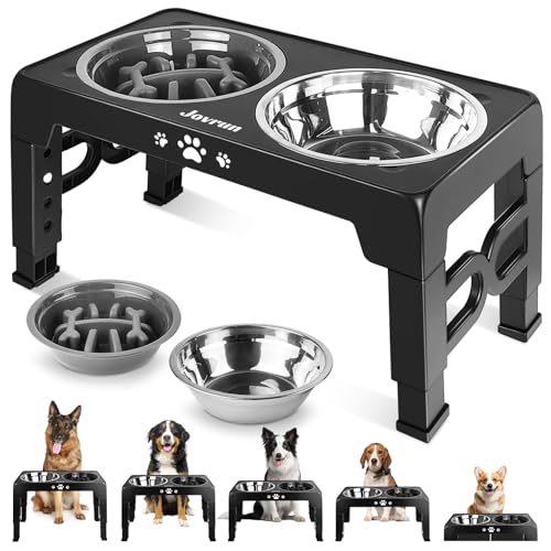 Jovrun Elevated Dog Bowls for Medium Large Size Dogs, 3.15in