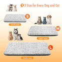 WanpeeGoo Self Warming Cat Bed, Heated Cat Bed, 2.0 Upgraded Thermal Foil Heating Pad, Plush Self-Heating Pet Mat for Crate, Floor, with Removable Washable Cover, Non-Slip, 15"x19"