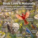 Tiezzi Handmade Alpaca Fiber Bird Nesting Heart, Refillable Bird Nesting Material Holder for Wild Birds & Hummingbirds, Outdoor Garden Decor Gift for Bird Lovers