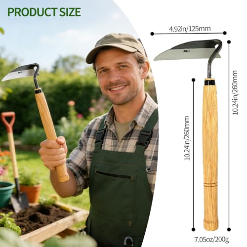 Japanese Weeding Sickle Very Sharp Edge Quick Work (Full Size)