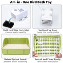 Automatic Parakeet Bird Bath with Pump, Large Bird Shower Fountain Indoor Bathtub with Running Water, Parrot Bath Tub Faucet for Pet Birds, African Grey, Cockatiel, Conure, Budgie, Lovebird
