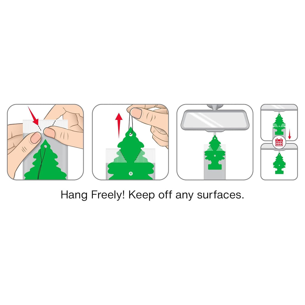 LITTLE TREES Car Air Freshener | Hanging Tree Provides Long Lasting Scent for Auto and Home | Black Ice, 24 Air Fresheners