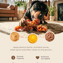 2 Pack Tough Dog Toys for Aggressive Chewers: Ultra-Dense Nylon, Durable Dog Bones, Bacon Flavor, Heavy Duty Dog Chew Toys for Large Dogs 20-90 lbs, Long Lasting & Keep Them Busy