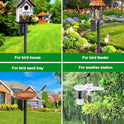 Heavy Duty Bird Feeder Pole - 109 Inch Adjustable 1 Inch Metal Bird House Pole with 14” Deep Auger Base | Outdoor Mount Kit for Bluebird Houses, Hummingbird Feeders, Smart Bird Feeder with Camera