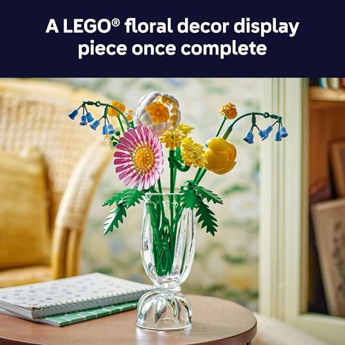 LEGO Botanicals Petite Sunny Bouquet Building Toy - DIY Floral Arrangement for Girls & Boys, Ages 9+ - Gift for Birthdays - Bedroom, Desk, Home Decor - 10347