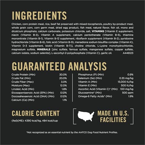 Purina Pro Plan Sport Performance 30/20 Chicken and Rice Formula High Protein Dog Food - 37.5 lb. Bag