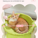 MUTTROS Flower Cat Tree, 28" Cat Tower with Cozy Flower Perch, Large Hammock for Indoor Small Cats, Cute Cat Tree with Sisal Scratching Post and Fur Toy Ball for Kittens, Pink