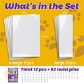 Anti-Cat Scratch Furniture Protector-12-Pack –Single-Sided, Heavy-Duty Self-Adhesive Tape, No-Residue for Couch, Doors & Walls - with 52 Twist Pins