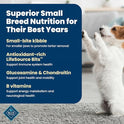 Blue Buffalo Life Protection Formula Chicken & Brown Rice Small Breed Senior Dry Dog Food, Supports Immunity With Antioxidant-Rich LifeSource Bits, Promotes Healthy Muscles, Skin & Coat Health, 5 lbs.