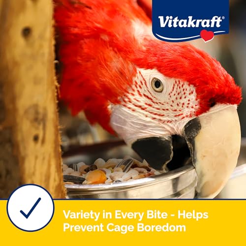 Vitakraft Menu Premium Parrot Food - Vitamin-Fortified - Macaw, , Conure, and Parrot Food for Large Birds 5 Pound (Pack of 1)