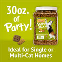 Purina Friskies Party Mix Morning Munch Crunch Egg, Bacon and Cheese Flavors Cat Treats - 30 oz Canister
