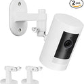 2Pack Adjustable Security Wall Mount Bracket for Ring Stick Up Cam & Ring Outdoor Cam Plus, Perfect View Angle for Your Surveillance Camera System - White