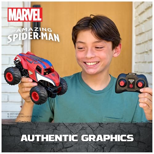 Monster Jam, Marvel The Amazing Spider-Man RC Monster Truck, 1:24 Scale, Kids Toys for Boys and Girls Ages 4 and up
