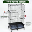 VISCOO Upgraded Encrypted 46-Inch Bird Cage, with Wooden Perches, Metal Parakeet Cage with Slide-Out Tray, Water Bottle&Feeder, Bird Cages for Parrot,Parakeets,Cockatiel,Lovebird,Small Mid-Sized Birds