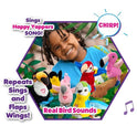 Birds 2 Pack - Oriole & Red Parrot - Slap Bracelet Interactive Plush Toy Birds, They Chat-Sing-Mimic Each Other, Flap Wings, Kids 3+